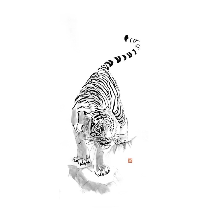 tiger kakemono