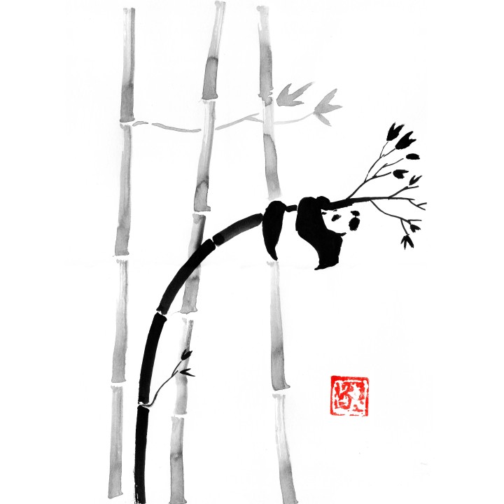 panda climbing