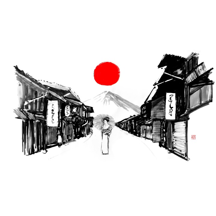 The geisha in the village