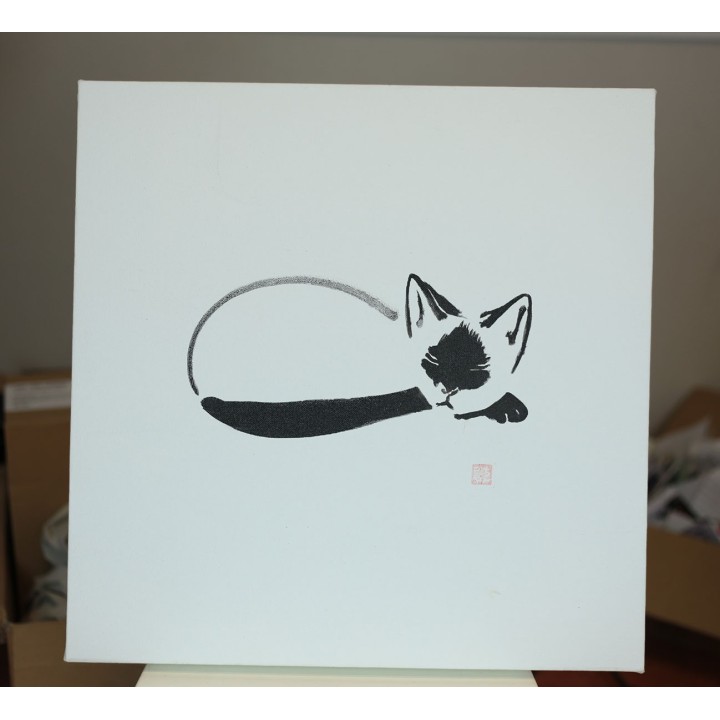 sleeping siamese cat